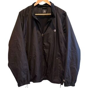 Champion Jacket Men’s X-Large XL Black Gray Full Zip Track